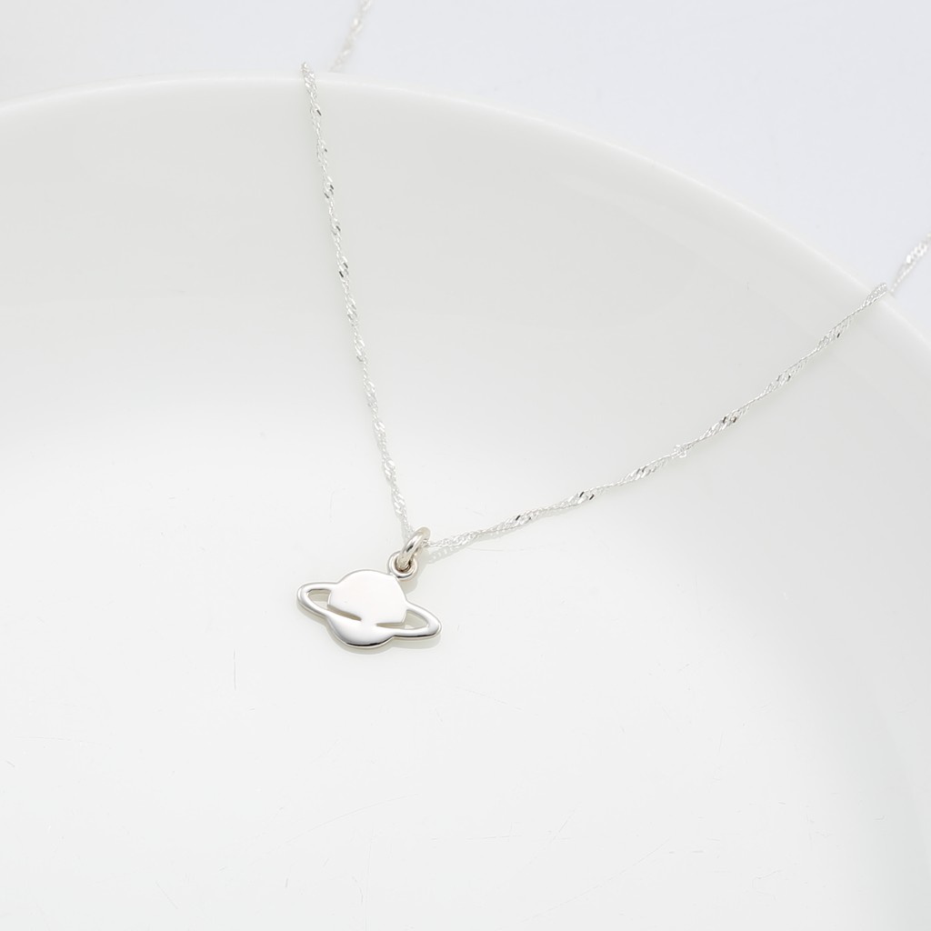 【Angel & Me】Saturn universe s925 sterling silver necklace Birthday gift, , large