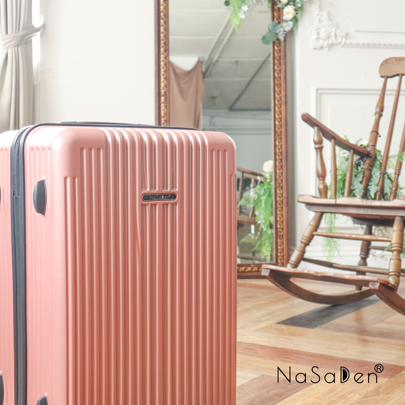 NaSaDen [Crystal Pink]26" Checked Zipper Luggage, , large