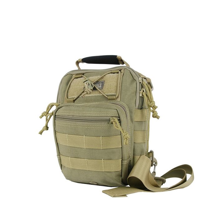 【MAGFORCE】馬蓋先漢堡胸掛包-S 【狼棕】 500D 迷你包 單肩包 軍用背包 斜背包 台灣製, , large