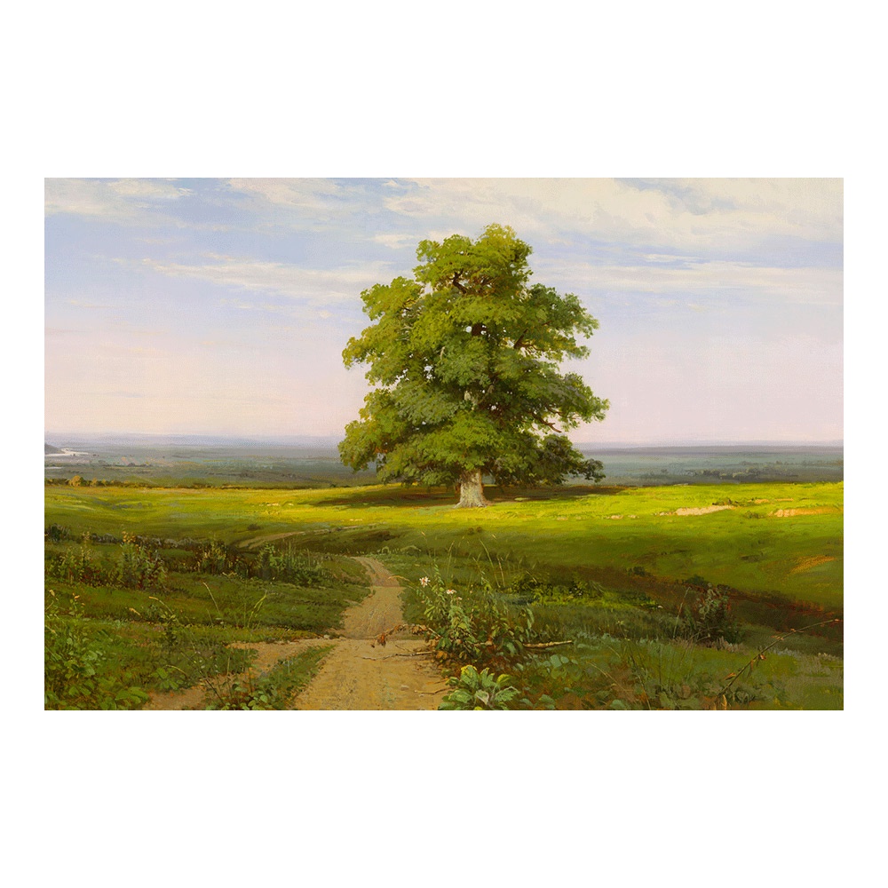 【御畫房】一碧千里 國家一級畫師手繪油畫60&times;90cm(VF-11), , large