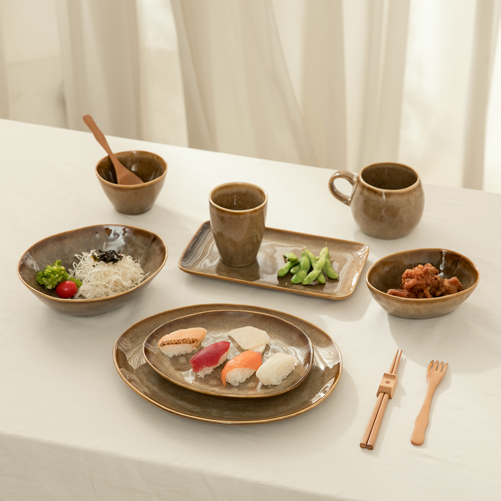 【YU Living】日式窯變釉手作陶瓷茶杯 270ml-棕色, , large