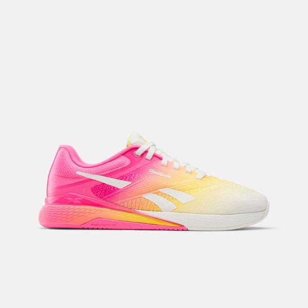 Reebok Nano X5 女 多功能 訓練鞋 穩定 健身 重訓 粉紅 黃 [100209375], , large