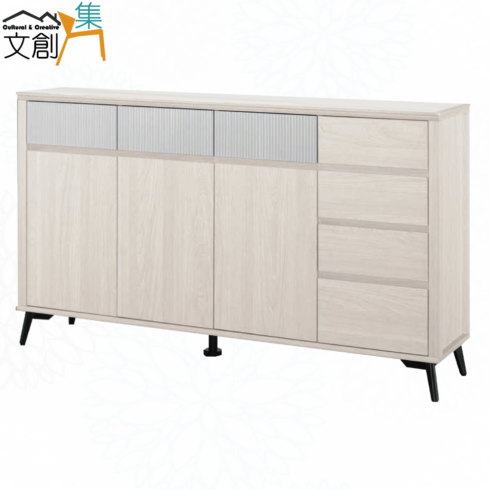 【文創集】克萊雙色5尺岩板六抽低餐櫃(客約商品), , large