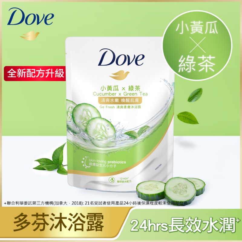多芬清爽柔膚沐浴露清爽水嫩補充包, , large