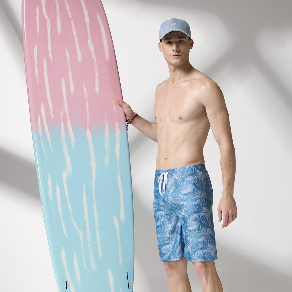 MONINA  MIT Big men beach swim trunks -M, , large