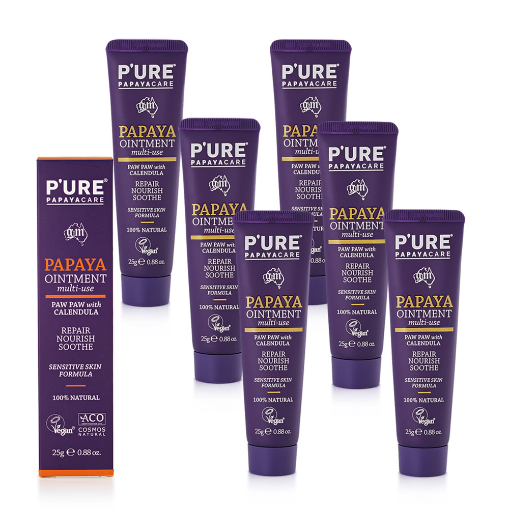 【澳洲Pure Papayacare】木瓜軟膏含金盞花(6入組 25g/條), , large