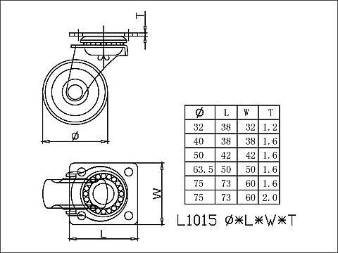 Folding door wheel, , large