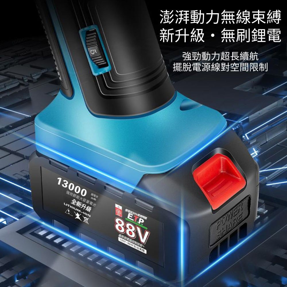 21V Multi-Power Grinding and Cutting Machine (5 batteries, 1 charger, 1 standard plastic case), , large
