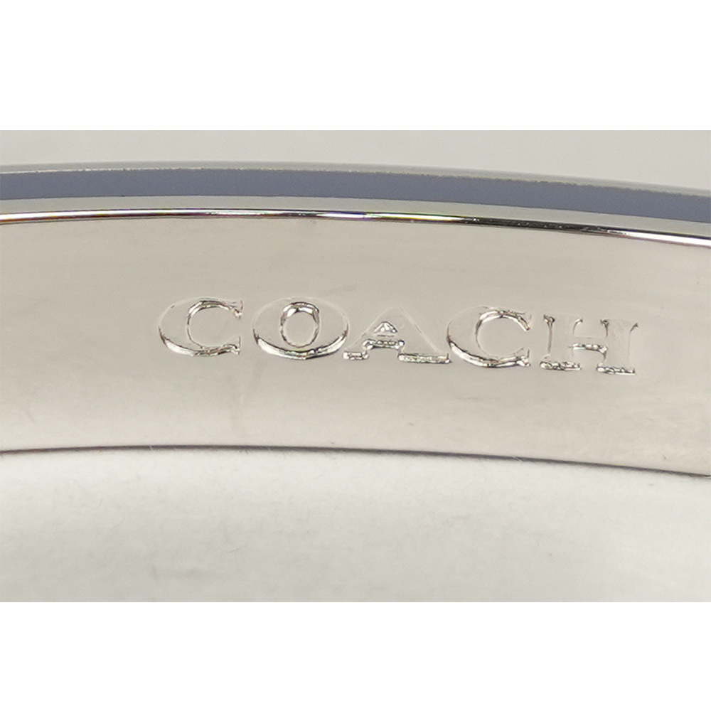 COACH CC Logo 琺瑯及水鑽不可調手環/銀色/紫色/藍色, , large