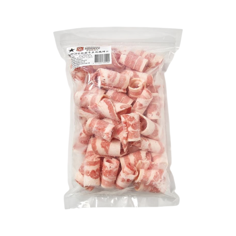 美國CR安格斯牛五花燒烤片1000g, , large