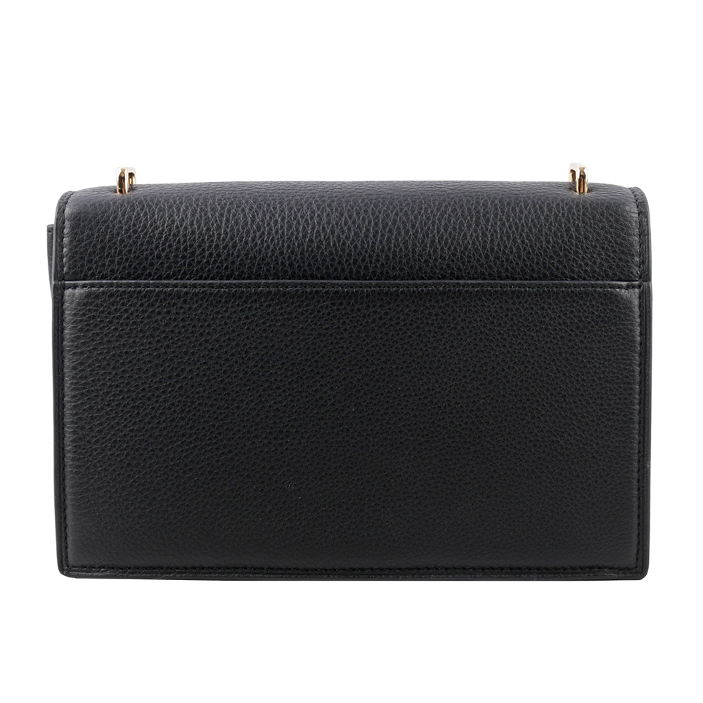 TORY BURCH Miller 荔枝皮革翻蓋肩背/斜背二用包/黑色, , large