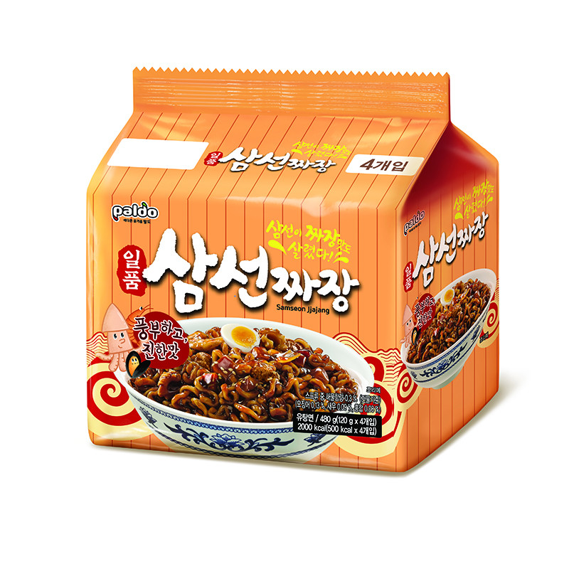 Paldo御膳三鮮炸醬麵120g x4, , large