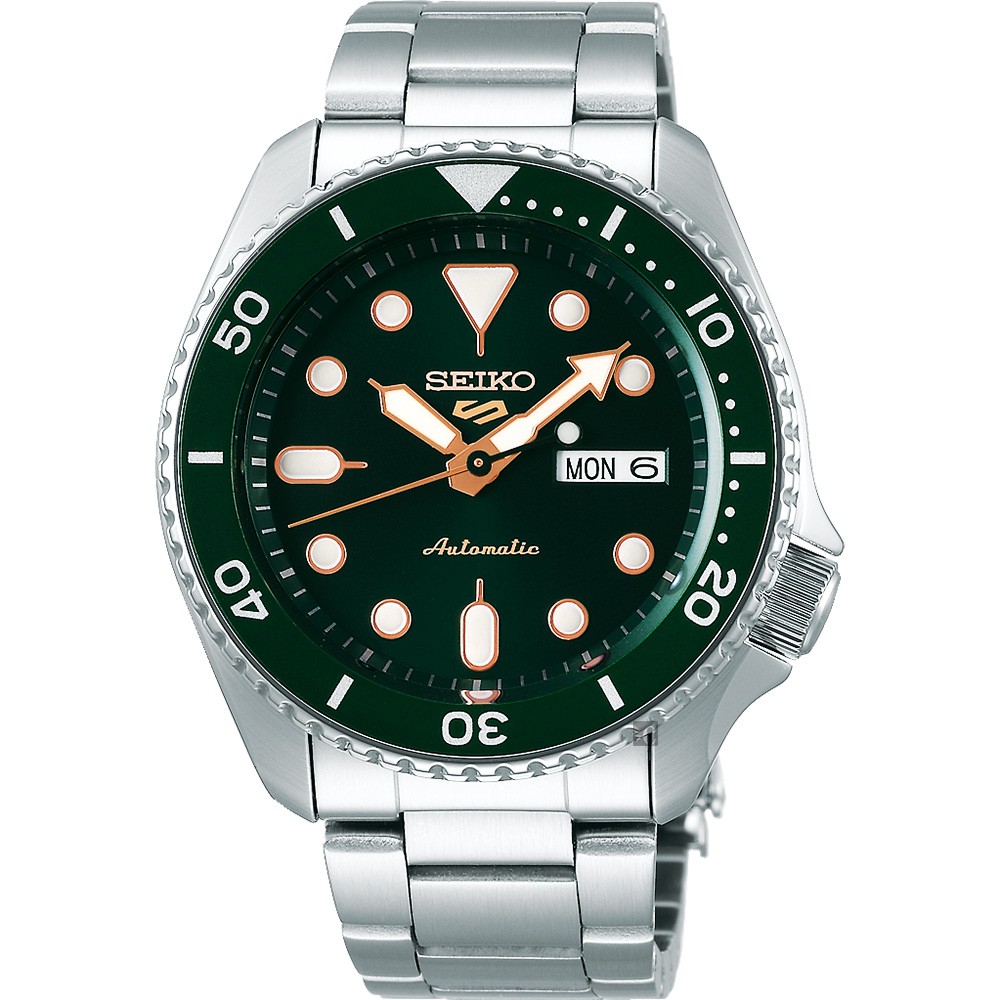 SEIKO 精工 5 Sports 系列機械錶-綠x銀 4R36-07G0G(SRPD63K1), , large