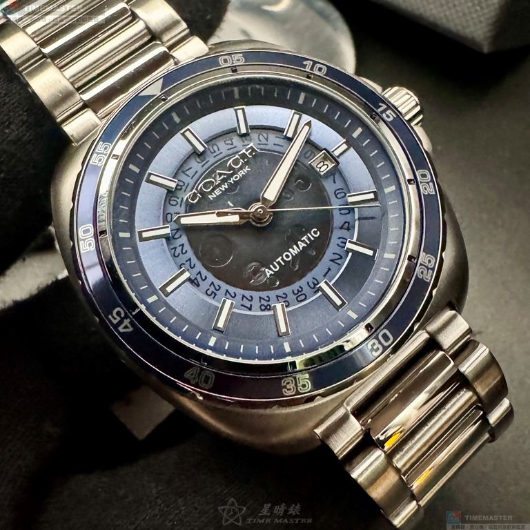 [星晴錶業]COACH手錶,46mm,CH00224寶藍色錶面寶藍錶殼銀色精鋼錶帶款, , large