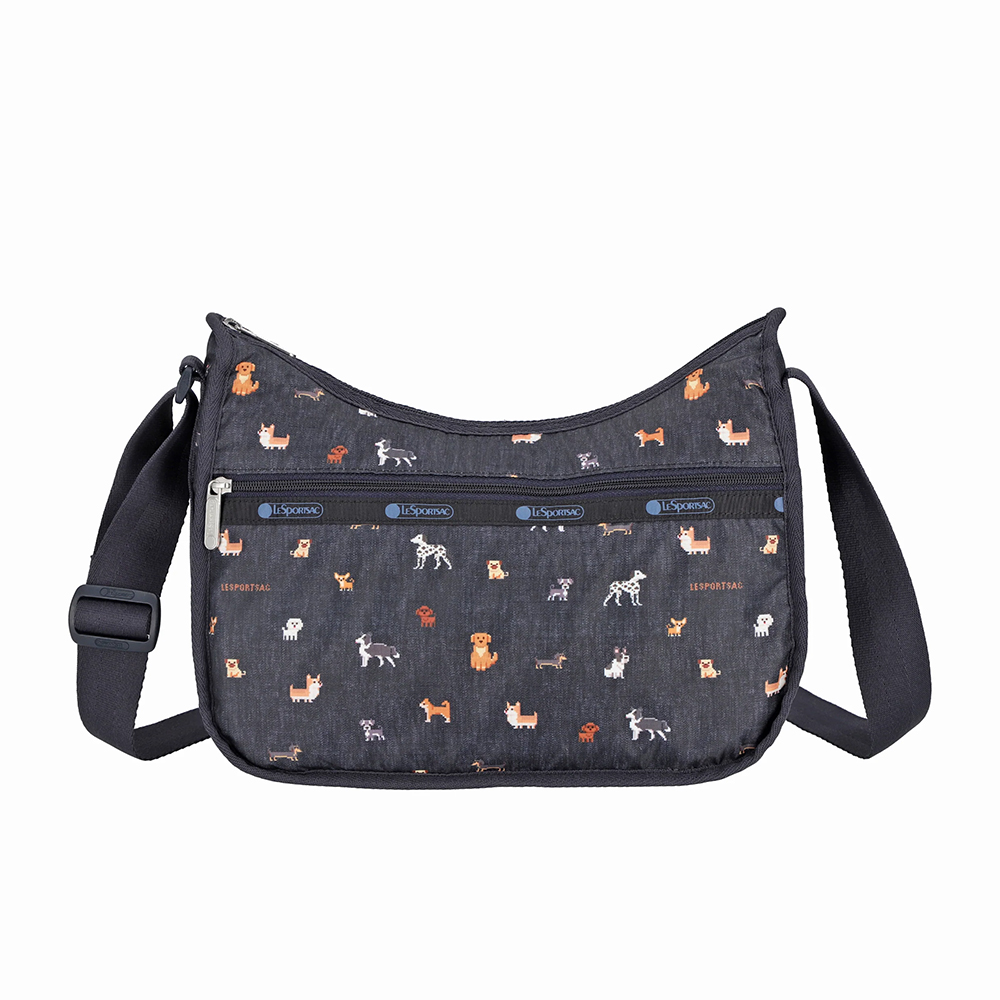 Lesportsac Classic Hobo 經典斜背包 側背包 旅用通勤包 送禮 禮物 推薦 女包(像素小狗), , large