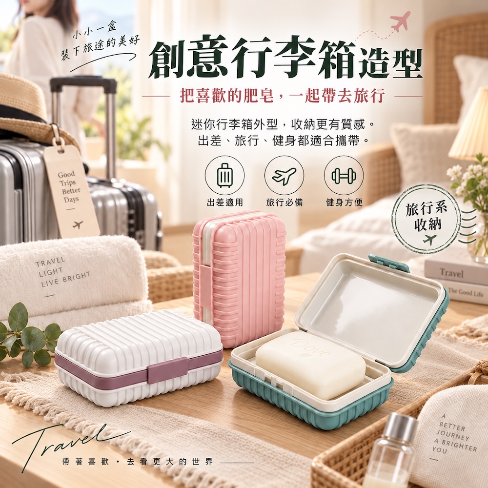 旅行皂盒 【3色可選】 行李箱肥皂盒 瀝水肥皂盒 隨身 密封防漏 不軟爛 加大尺寸 出國旅遊 露營必備 外宿族 學生宿舍, , large