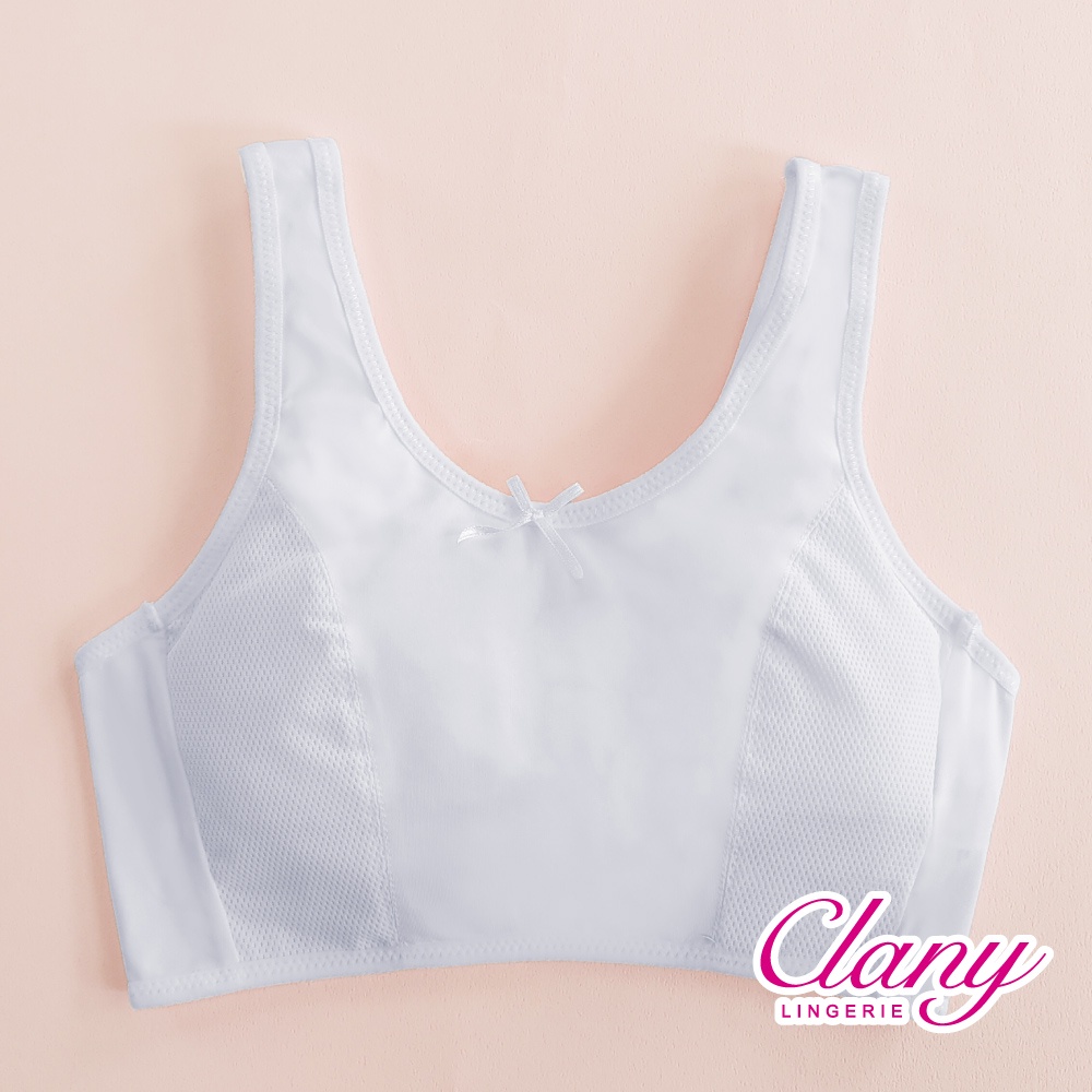 可蘭霓Clany無痕透氣無鋼圈無感少女S-Q/2XL成長型內衣 6988-61 雲朵灰 胸衣學生背心透氣加大尺碼, , large