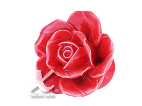【協進五金】玫瑰花陶瓷把手 紅色, , large