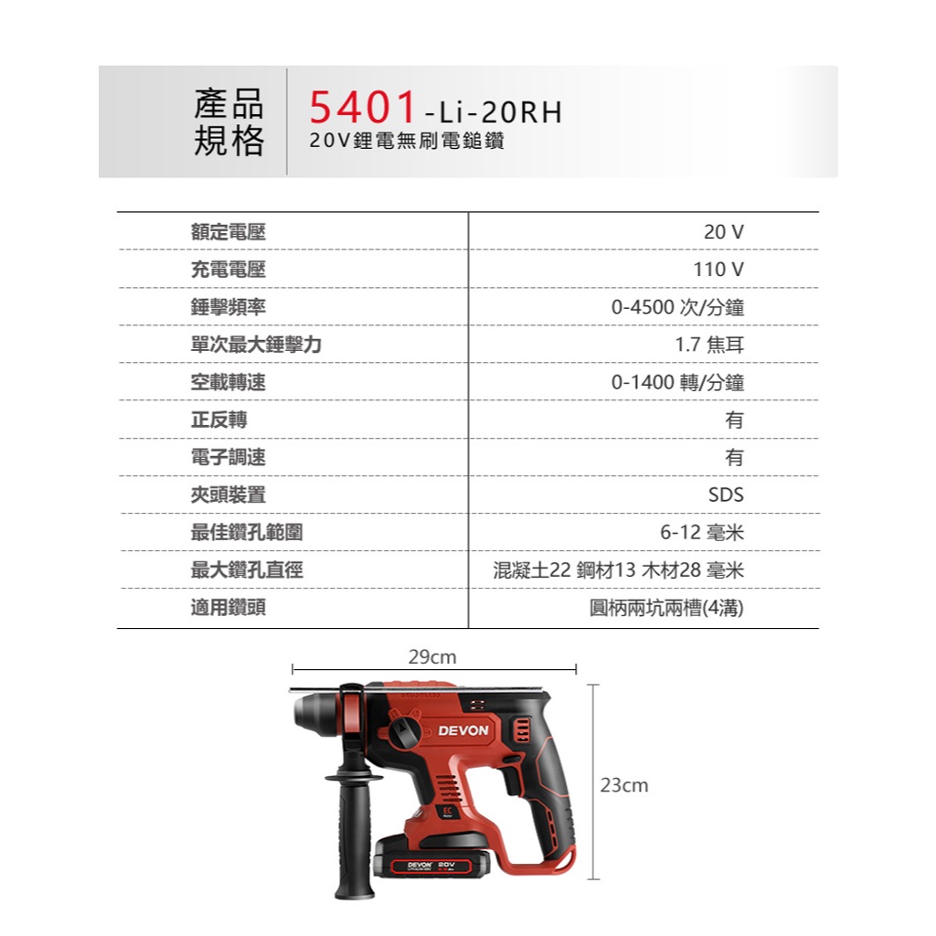 WIN五金 DEVON 大有 20V無刷 <水電三機組+5.0電池組> 砂輪機 三用電槌 電鑽 起子機 螺絲批 板手機 電動工具 研磨機, , large