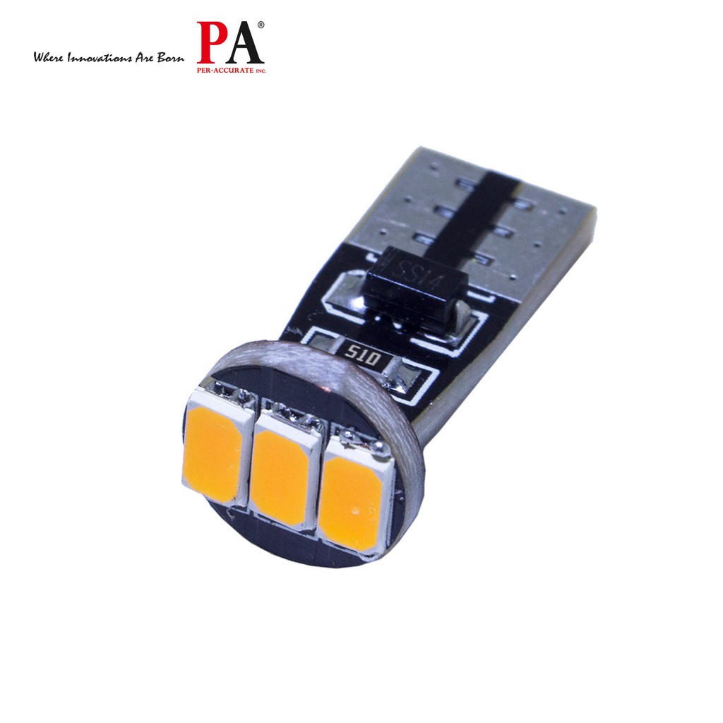 【PA LED】T10 3晶 三星 5630 SMD LED 黃光 白光 橘光 側燈 側方向燈 方向燈 小燈 定位燈, , large