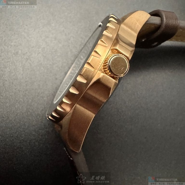 [星晴錶業]CITIZEN手錶,44mm,CI00019墨綠色錶面玫瑰金錶殼咖啡色真皮皮革錶帶款, , large