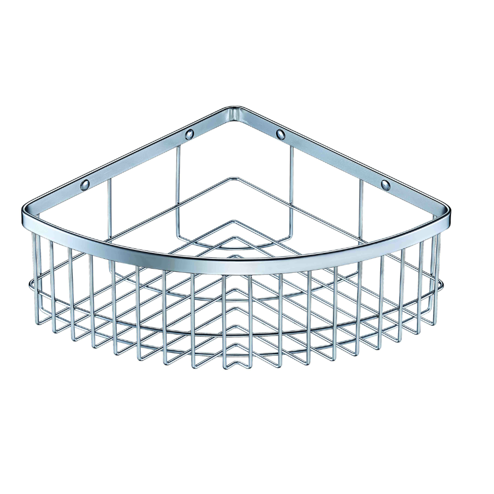 Stainless steel single-layer corner shelf, , large