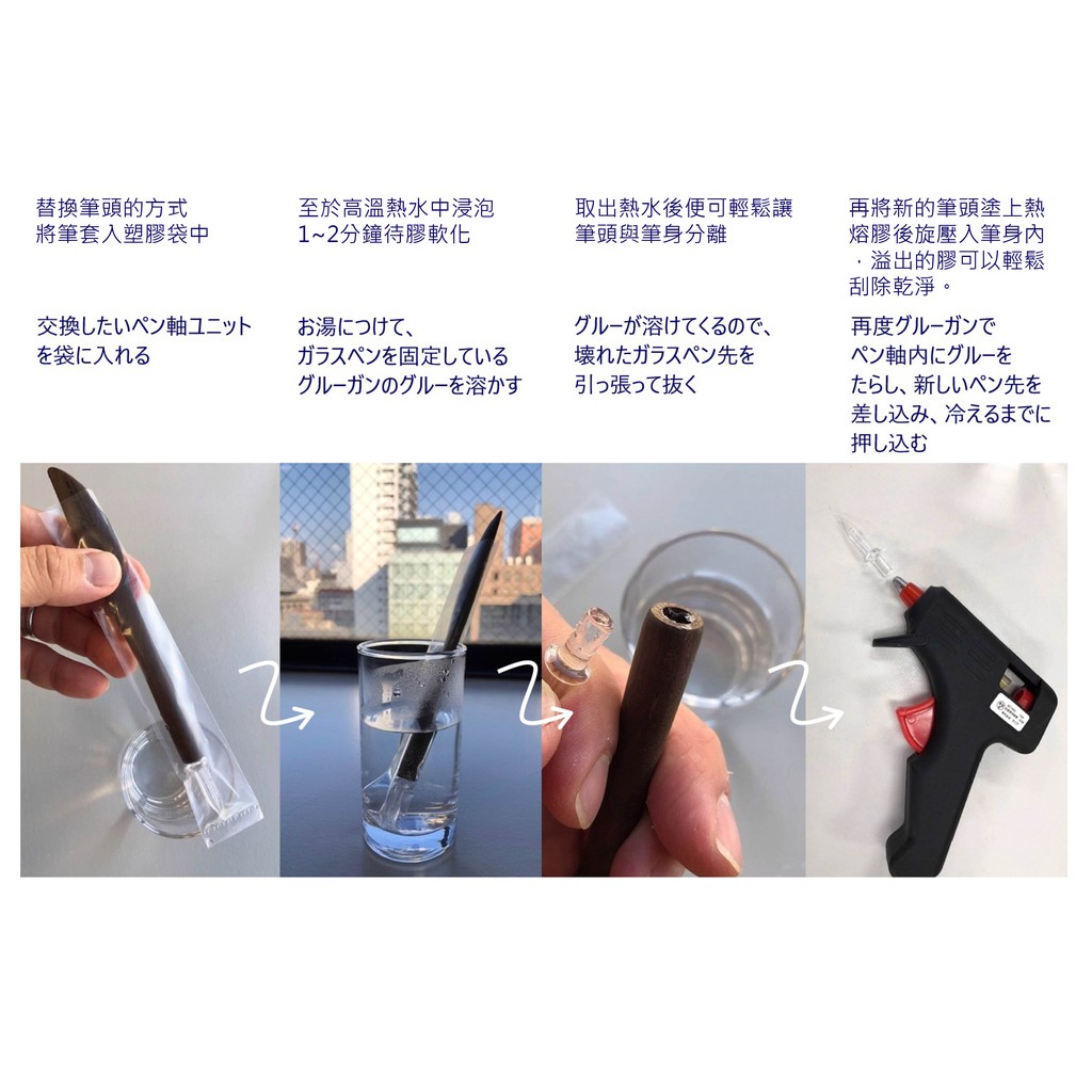 GeckoDesign 羽翼蘸水筆 x 默契墨水瓶(圓) 手工製文具組, , large