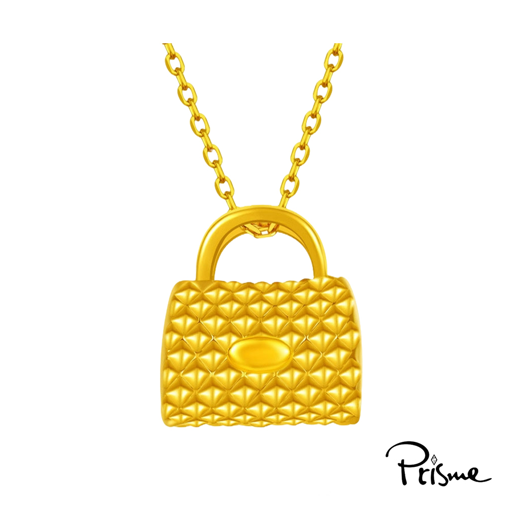 【Prisme Gold】黃金項鍊 小金包 包包鍊墜項鍊 (金重：約0.08錢&plusmn;0.03), , large