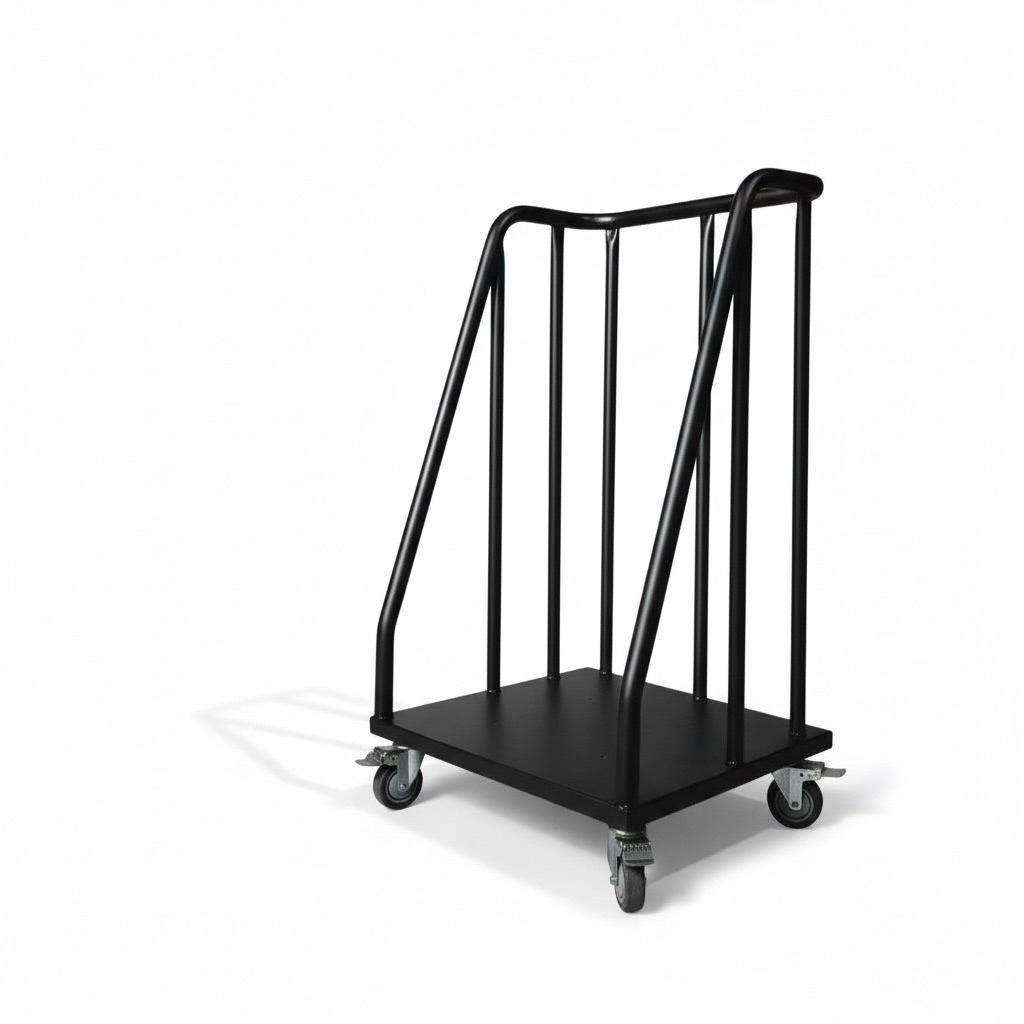 【 SHAONIANNA.TW 】消光霧黑鐵製餐盤回收推車 55x52.5x90cm &ndash; 活動輪附剎車多功能餐盤架 / 餐廳食堂收納運送架, , large