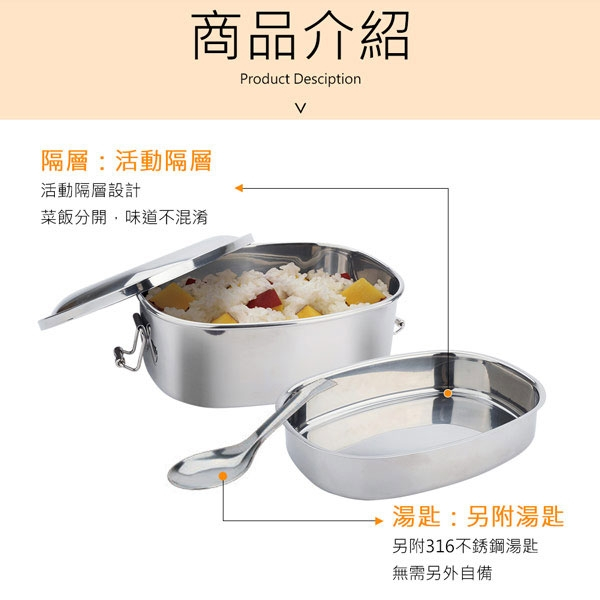 PERFECT 理想牌 極緻316不鏽鋼方形雙層便當盒 16cm高-Leidea樂德兒, , large