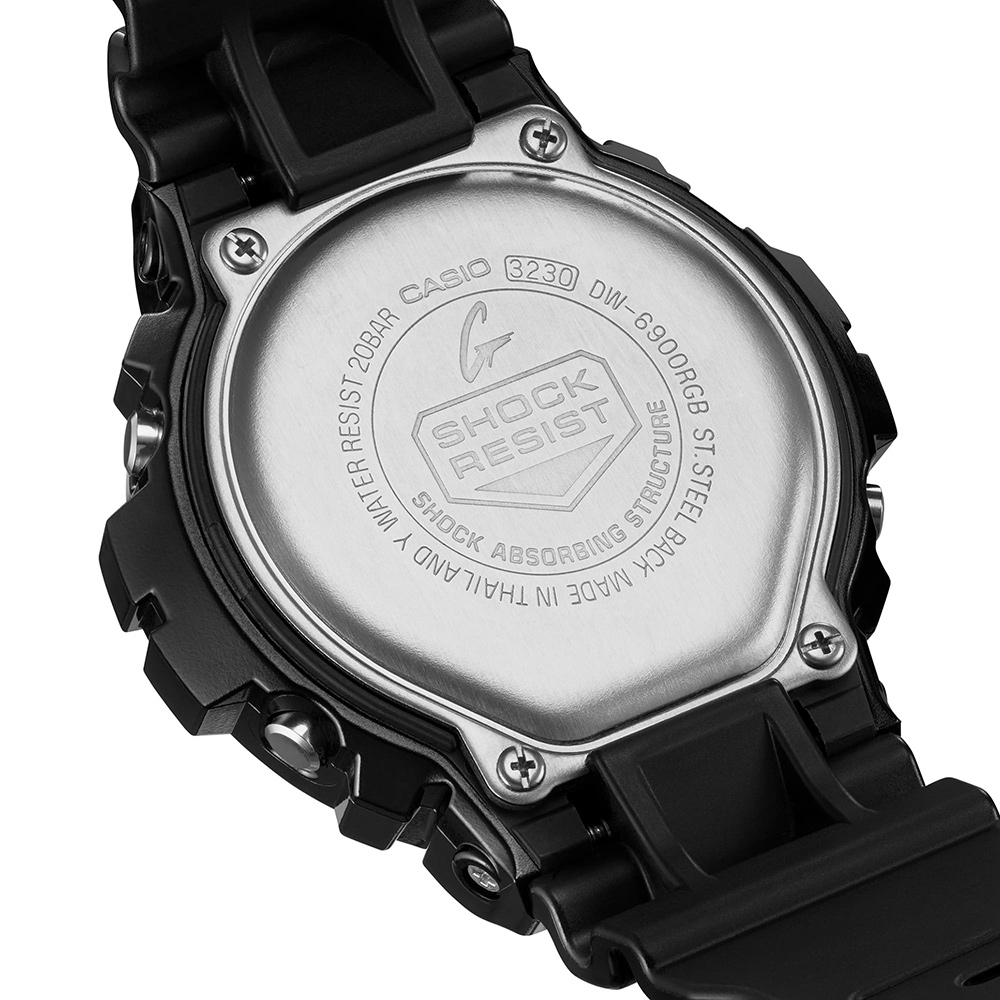 CASIO 卡西歐 G-SHOCK AI 探索虛擬彩虹系列電子錶 DW-6900RGB-1, , large