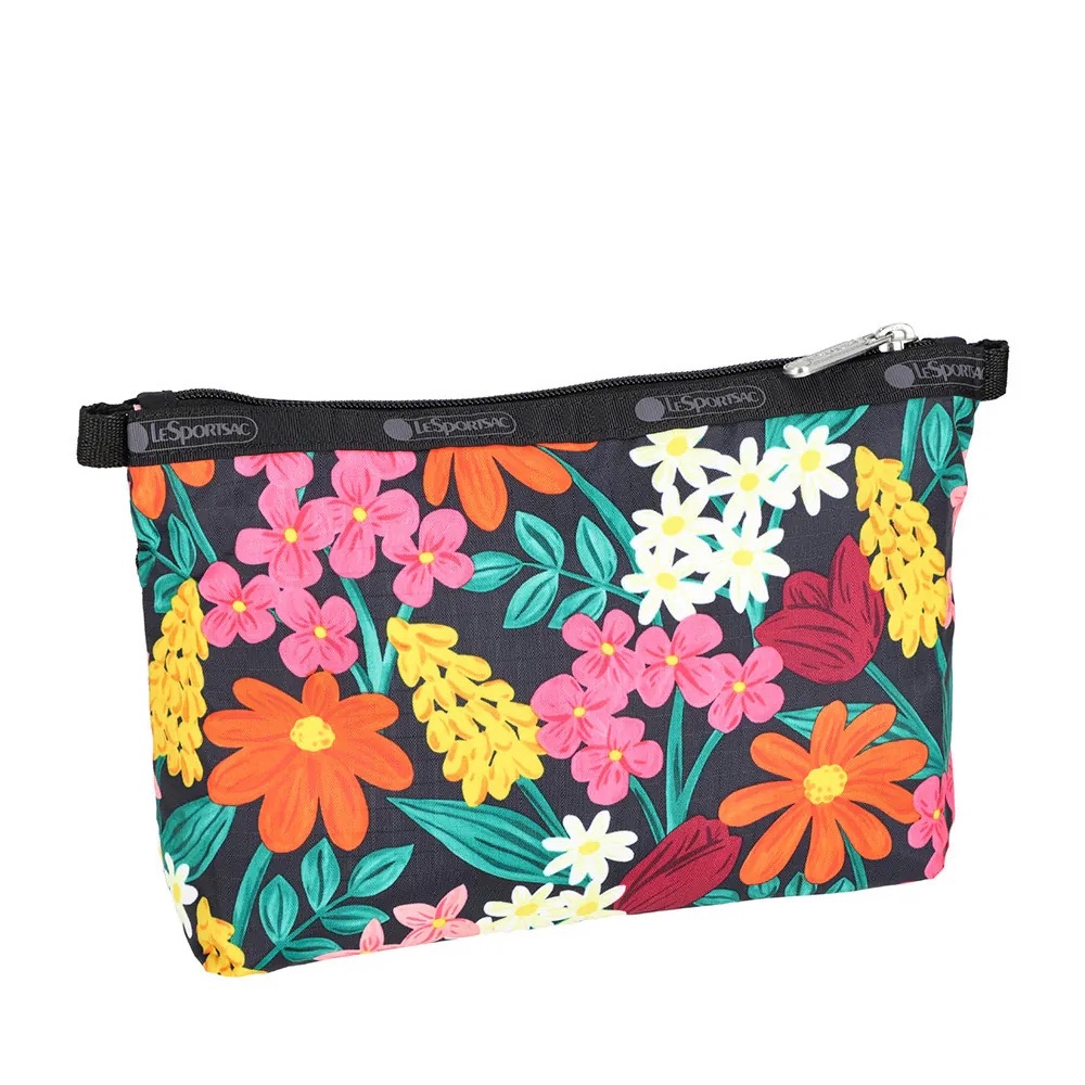 LeSportsac COSMETIC CLUTCH 雙層拉鍊化妝包 - 繽紛花園, , large
