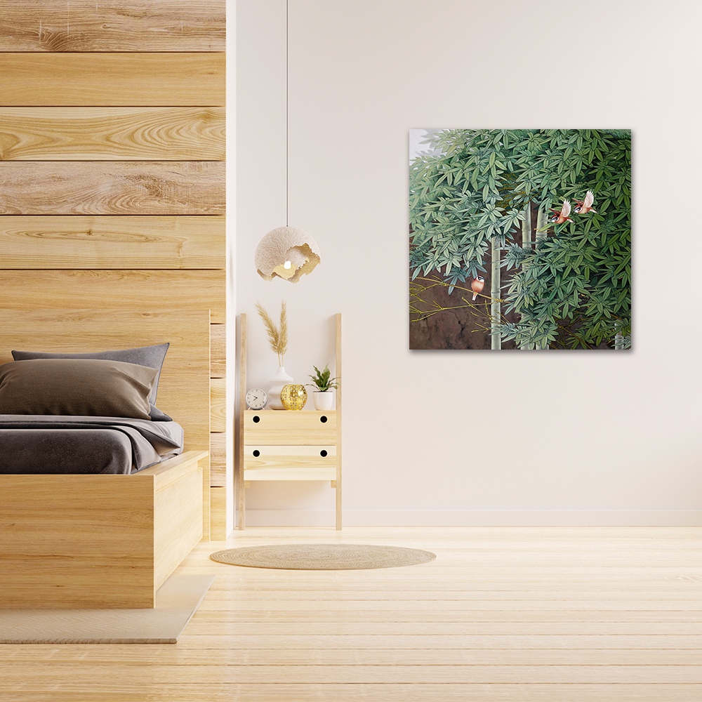 【御畫房】步步高昇 國家一級畫師手繪油畫80&times;80cm(VF-177), , large