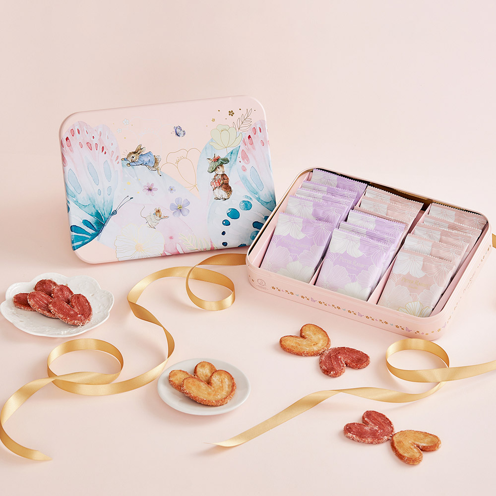【世豐】【PETER RABBIT】比得兔奶油蝴蝶酥禮盒(2入) 年節禮盒 喜餅禮盒 手工餅乾禮盒 伴手禮 奶油蝴蝶酥禮盒 蝴蝶酥, , large