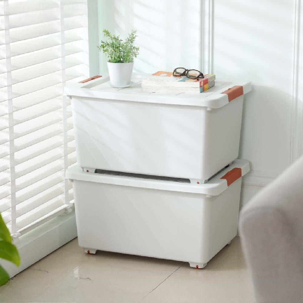 【真心良品】KEYWAY聯府  岩白附輪整理箱48L-2入, , large