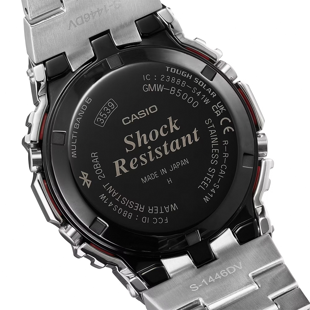 CASIO 卡西歐 G-SHOCK 全金屬 彩虹光譜 太陽能電波手錶-百搭銀 GMW-B5000PC-1, , large