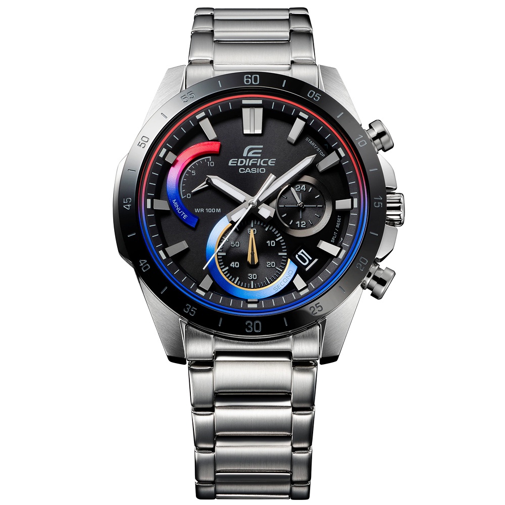CASIO 卡西歐 EDIFICE Heat Gradation 三眼計時手錶 EFR-573HG-1A, , large
