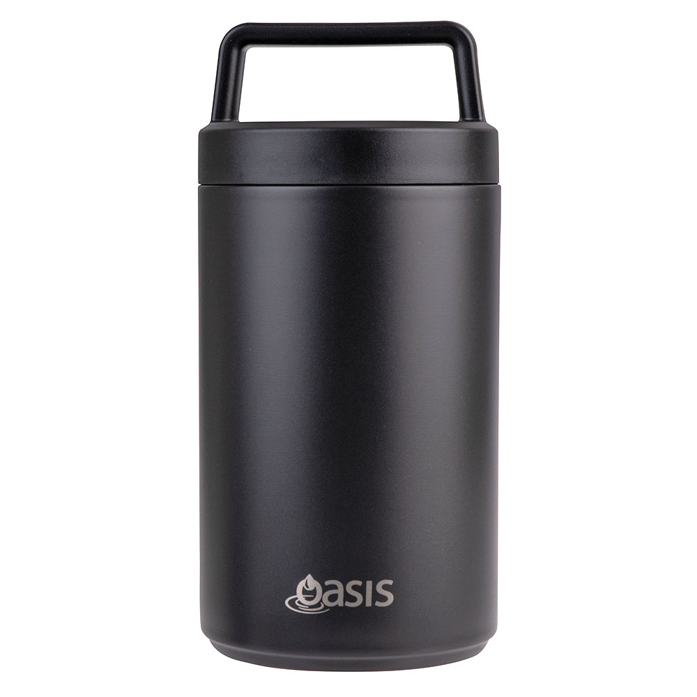 Oasis Food Flask w/handle and spoon 700ml, , large