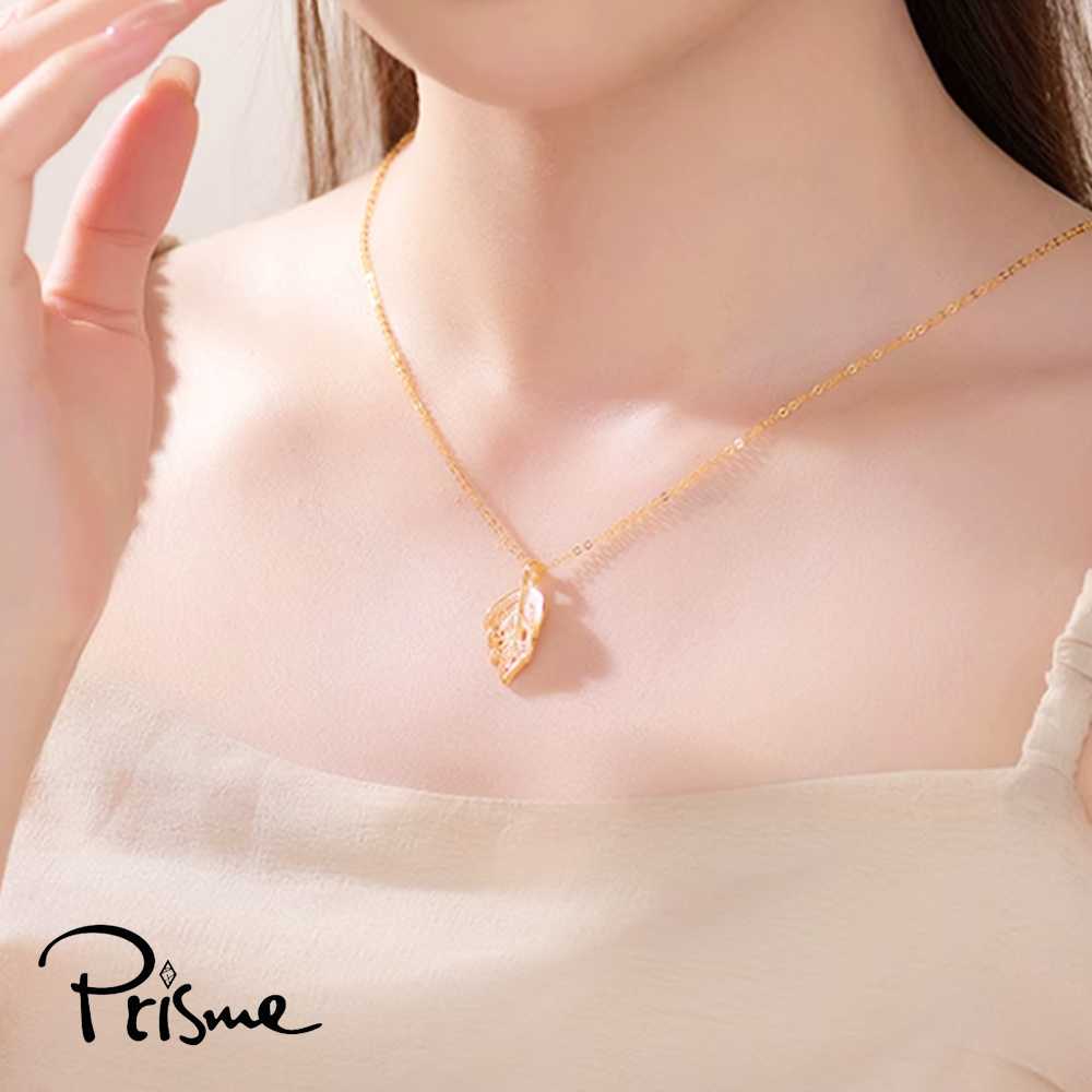 【Prisme Gold】黃金項鍊 金枝玉葉 鍊墜項鍊 (金重：約0.08錢&plusmn;0.03), , large