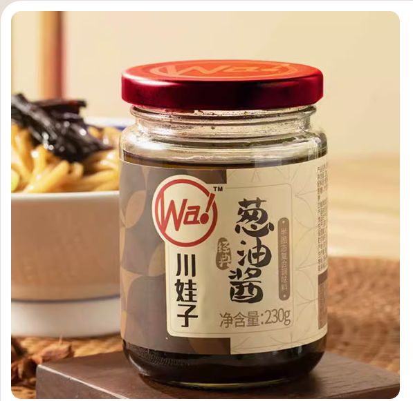 川娃子蔥油醬玻璃瓶裝230g, , large
