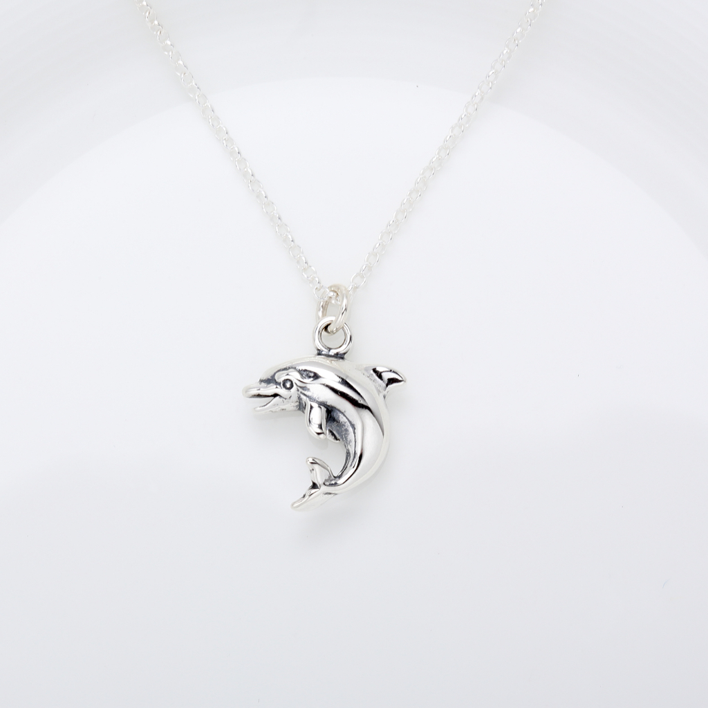【Angel & Me】Dolphin s925 sterling silver necklace Valentine Day gift, , large