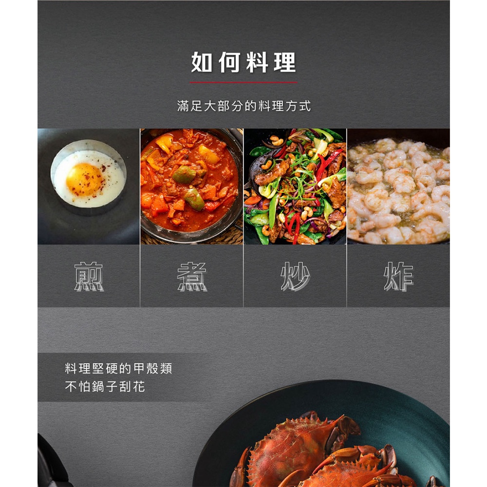 【美國MotherGoose鵝媽媽】晶鑽輕量 節能航太合金 物理不沾鍋/炒鍋36cm 單柄+不繡鋼鍋鏟, , large