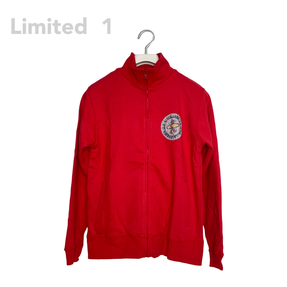 Personalized printed stand collar jacket red, , large