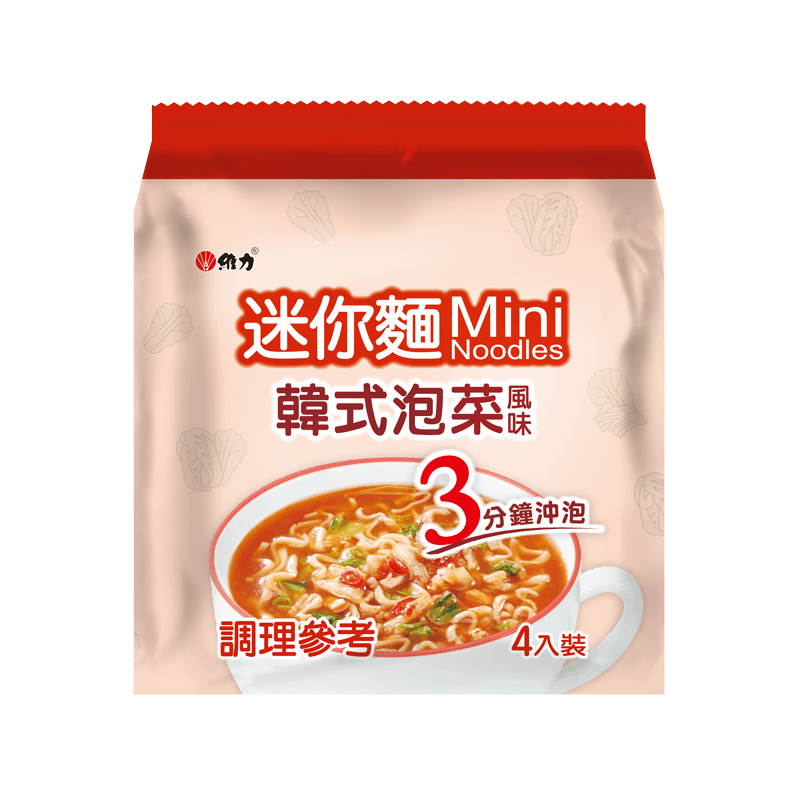維力迷你麵 韓式泡菜風味, , large