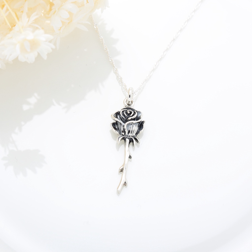 【Angel & Me】小王子 深情 玫瑰花 s925 純銀項鍊 情人節禮物, , large