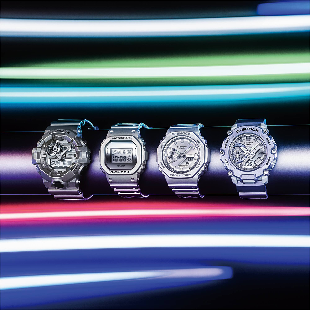 CASIO 卡西歐 G-SHOCK 科幻未來金屬色手錶 GA-2200FF-8A, , large