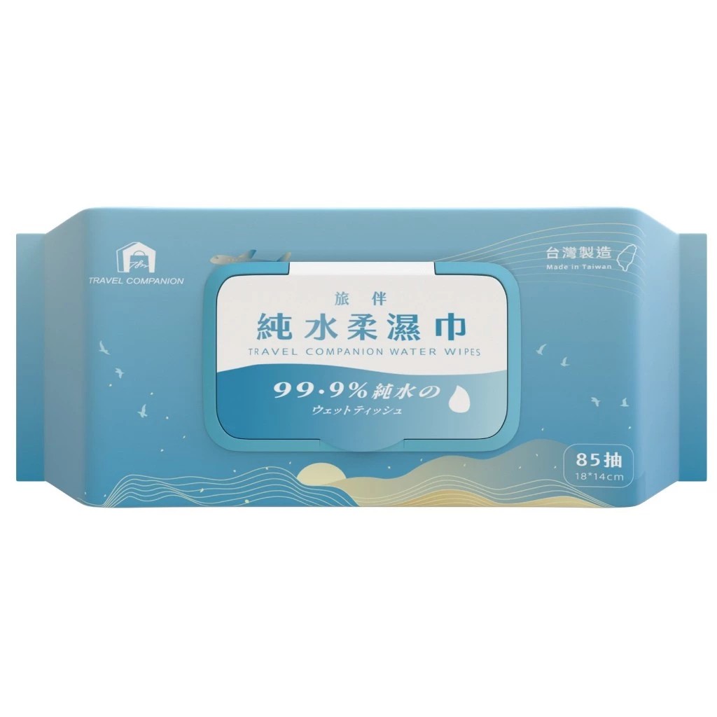 [柒捌貳貳]旅伴純水濕紙巾85抽, , large