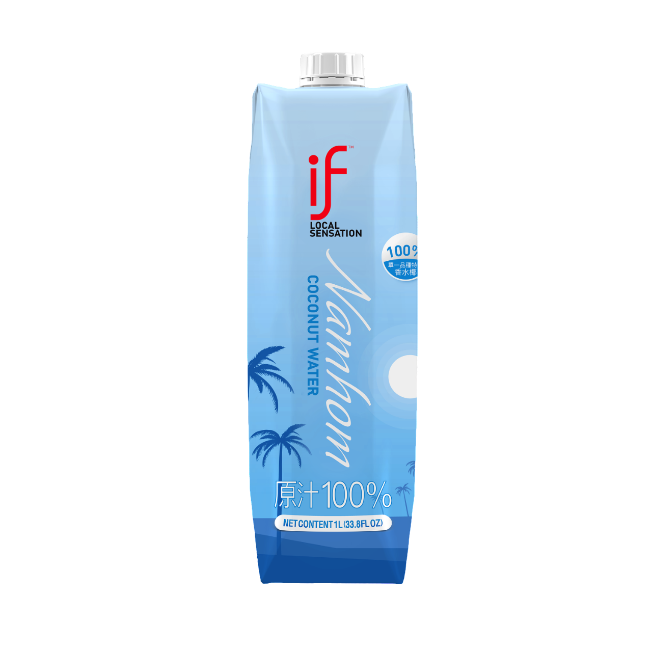 泰國IF 100%天然香水椰子水 1公升*12瓶/箱  免運直出, , large