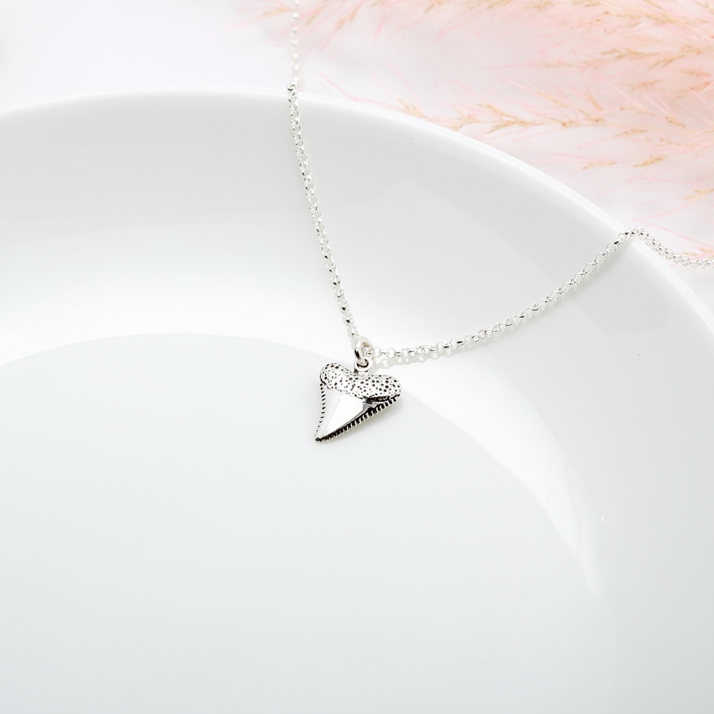 【Angel & Me】Shark Tooth s925 sterling silver necklace Birthday gift, , large