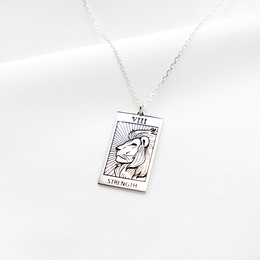 【Angel & Me】Tarot Lion Strength s925 sterling silver necklace Birthday gift, , large